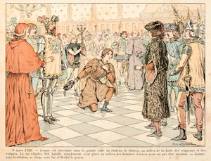 Illustration aus dem Buch „Johanna von Orleans“ von Theodore Cahu, illustriert von Paul De Semant (1855-1915): Am 9. März