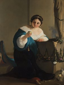Cydippe mit dem Apfel des Acontius von Paulus Bor