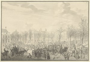 Ankunft von Prinz Wilhelm V. in Den Haag, 10. November 1762 von Paulus Constantijn la Fargue (possibly)