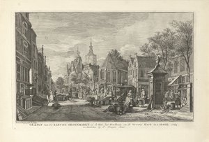 Ansicht des Dagelijkse Groenmarkt in Den Haag
