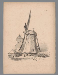 Ansicht einer Windmühle von Paulus Lauters
