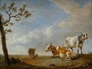 Tiere ruhen auf der Weide von Paulus Potter