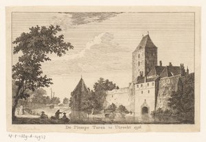 Ansicht des Plompe Turms in Utrecht, 1756 von Paulus van Liender