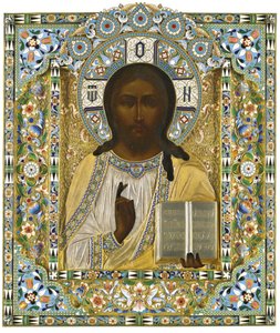 Christus Pantokrator. Anlässlich der wunderbaren Rettung beim Unfall des kaiserlichen Zuges
