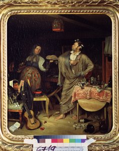 Ich bin Reiter! (oder der Morgen des frisch dekorierten Offiziers) von Pavel Andreevich Fedotov
