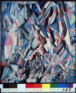 Triumph über die Ewigkeit. Gemälde von Pavel Nikolayevich Filonov (1883-1941), Öl auf Holz von Pawel Nikolajewitsch Filonow