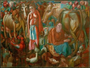 Kuhmägde von Pawel Nikolajewitsch Filonow