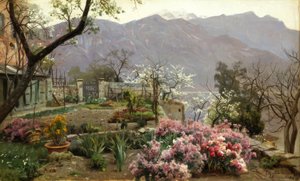 Blumengarten bei Bellagio von Peder Monsted