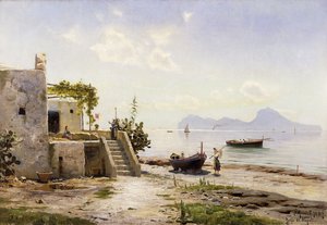 Von Sorrent nach Capri von Peder Monsted