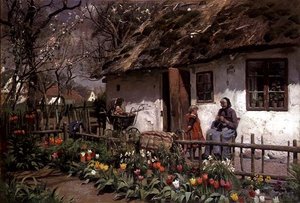 Vor der Hütte von Peder Monsted