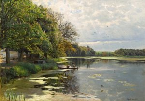 Sonniger Frühlingstag am Wasser von Peder Monsted