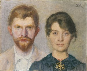 Doppelporträt von Marie und P.S. Krøyer