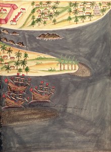 Erkundungskarte von Surat, im Distrikt Gujarat, Indien, Illustration aus 