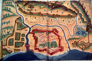 Plan der Stadt Malakka, aus 
