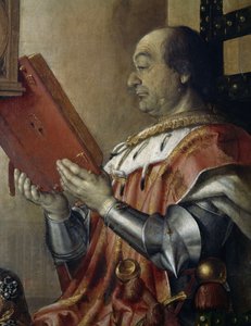 Porträt von Federico da Montefeltro (1422-1482) mit seinem Sohn Guidobaldo da Montefeltro (1472-1508)