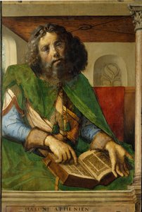 Porträt von Platon (428-348 v. Chr.), Philosoph des antiken Griechenlands von Pedro Berruguete