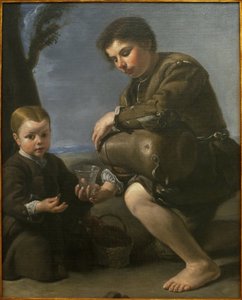 Der Weinhändler. Gemälde von Pedro Nunez de Villavicencio (ca. 1640-ca. 1698), um 1685. Museum der Schönen Künste in Sevilla, Spanien. von Pedro Nunez de Villavicenzio