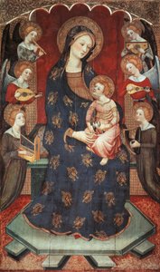 Madonna mit Kind und musizierenden Engeln von Pedro Serra