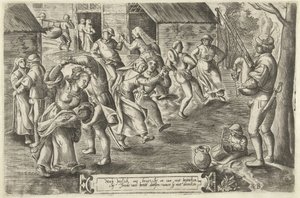 Bauernhochzeitsfest mit Dudelsackspieler