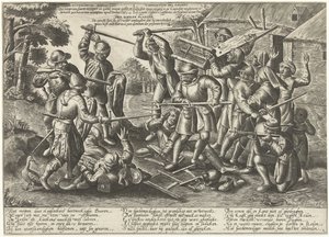 Kampf zwischen Bauern und Soldaten von Peeter Baltens