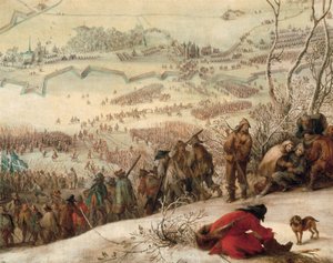 Belagerung von Aire-sur-la-Lys durch die spanischen Streitkräfte im Jahr 1641. (Detail)
