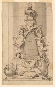 Entwurf für ein Denkmal für van der Cammen-Henriques in der Kirche St. Gumarus, Lier von Peeter Verbrugghen II