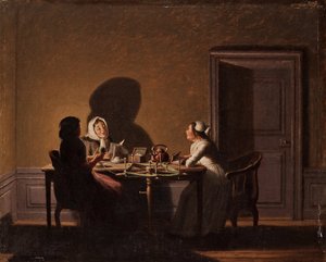 Lesen bei Kerzenlicht von Pehr Hilleström