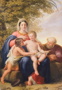 Die Heilige Familie mit Johannes dem Täufer von Pelagio Palagi