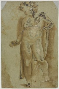 Putto mit Blumen