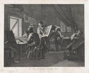 Die Druckwerkstatt, 1750-1800 von Pellegrino dal Colle