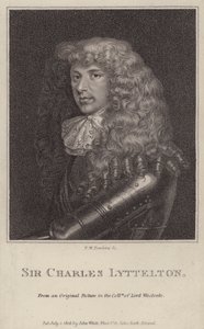 Sir Charles Lyttelton, englischer Politiker und Kolonialgouverneur von Jamaika (Gravur) von Peltro William Tomkins