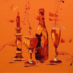 Stillleben in Orange von Penny Warden