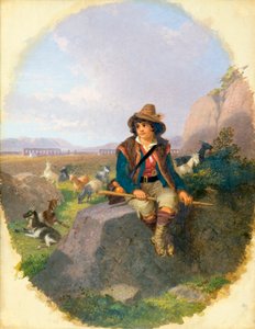 Ein Ziegenhirte auf der Romas Campagna von Penry Williams