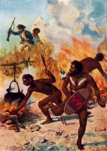 Die australischen Ureinwohner zur Zeit von Captain Cook von Percy F.S. (after) Spence