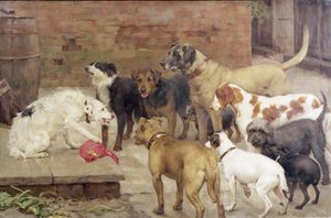 Der Hund mit dem Abendessen seines Herrn, 1892 von Percy Harland Fisher