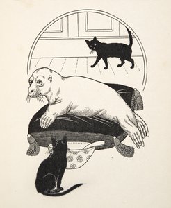 Eine domestizierte Robbe, aus Hundert Anekdoten über Tiere, veröffentlicht 1924 von Percy J. Billingshurst