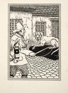Unbewegliche Treue, aus Hundert Anekdoten über Tiere, veröffentlicht 1924 von Percy J. Billingshurst