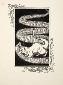 Schlangentöter, aus Hundert Anekdoten von Tieren, veröffentlicht 1924 (Gravur) von Percy J. Billingshurst