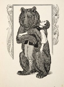 Der Bär und das Kind, aus Hundert Anekdoten über Tiere, veröffentlicht 1924 von Percy J. Billingshurst