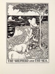 Der Schäfer und das Meer, aus Fontaine Fables, veröffentlicht 1905