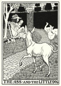 Fabeln von La Fontaine: Der Esel und der kleine Hund von Percy James Billinghurst