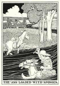 Fabeln von La Fontaine: Der Esel beladen mit Schwämmen von Percy James Billinghurst