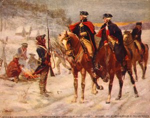 Washington und Lafayette in Valley Forge von Percy Moran