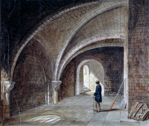 Krypta unter der Kirche St. James in der Wall, Wood Street Square, City of London von Percy William Justyne