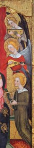 Madonna mit musizierenden Engeln (Detail), ca. 1380 von Pere Serra