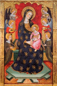 Madonna mit musizierenden Engeln von Pere Serra