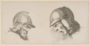 Zwei Köpfe alter Soldaten, nach 1641 von Peregrine Lovell