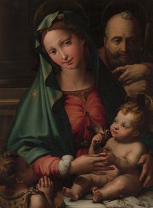 Die Heilige Familie mit dem kleinen Johannes dem Täufer, ca. 1524-26 von Perino del Vaga