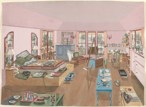 Schlafzimmer, 1940 von Perkins Harnly
