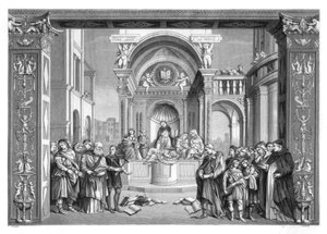 Triumph des hl. Thomas von Aquin über die Ketzer, 1489-1491 von Perrichon